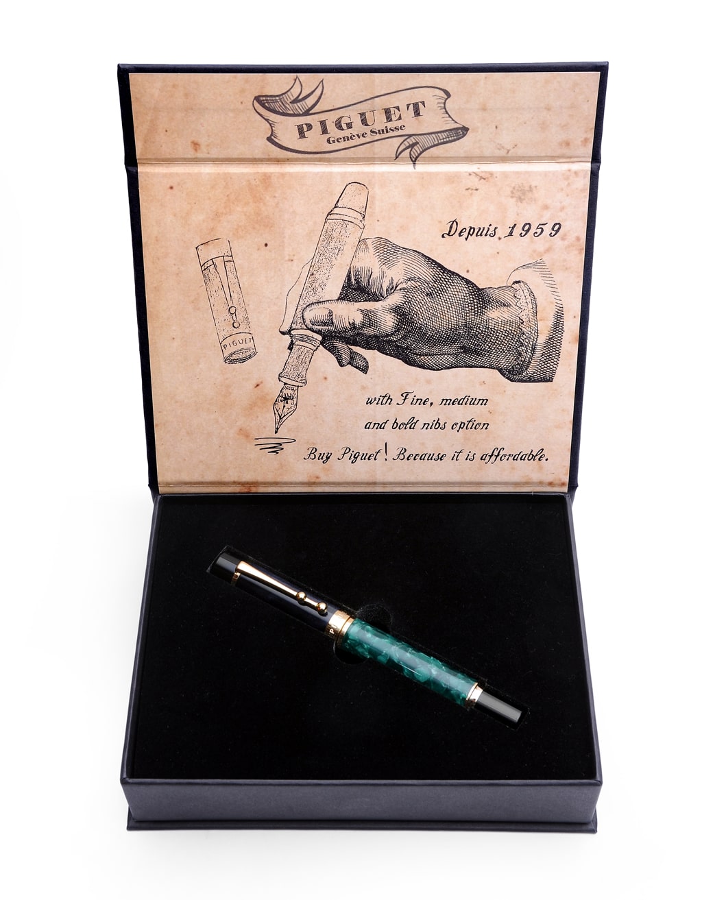 Piguet TAURUS Marble Vert Rollerball Pen